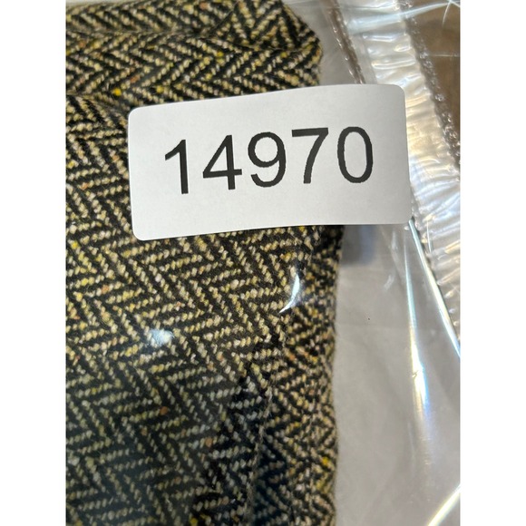 Anna Risca Skirt Womens Medium Green Tweed Herringbone Ruffle Hem Mini Academia - Picture 9 of 9